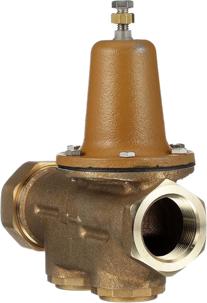 Watts LF25AUB-Z3 Series 1-1/2" Lead-Free Cast Copper Silicon Alloy Water Pressure Reducing Valve, NPT Female Union x NPT Female Outlet, Polymer Seat, Adjustable Pressure 25 to 75 psi, Maximum 300 psi