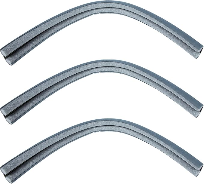 3pcs No Glue Door Draft Stopper Under Door Sweep Soundproofing Strip for Wide Gaps Weather Stripping Seal Noise and Cold Air Blocker Gray