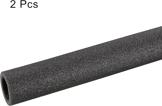 MECCANIXITY Foam Tube Sponge Protective Sleeve Black Seal Sleeve Polyethylene Pipe 20x30mm(0.78x1.2 Inch) for Pipe Insulation, Pack of 2