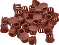 uxcell 10mm(25/64") Plastic Hole Plugs, 36Pcs Flush Type Panel Round Snap in Fastener Knockout Locking Plugs for Furniture Insert End Caps Panels, Red