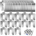 Shimeyao 130 Pcs Size B 3" X 3" Stainless Steel Slotted Shims Kit Metal Shims Stock for Leveling Assortment with Storage Box for Machinist Motor Door Shop Kit Replacement Pack