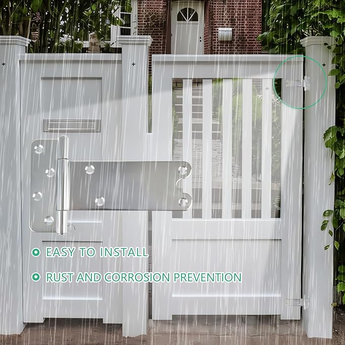 8 in T-Strap Shed Door Hinges,4 Pack Heavy Duty Tee Hinge, 180 Lbs Capacity, Gate Strap Hinges, Wrought Hardware for Wooden Fences, Barn Door, Shed Doors (Silver, 8 in -4 pcs)