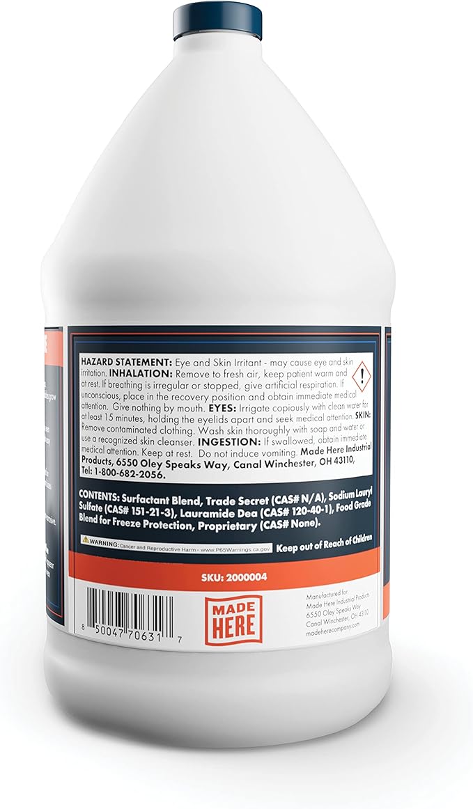 Leak Detector Blue Refill Bottle - Fast Acting, All-Purpose Leak Detection for High & Low Temperature Applications in Gas & C02 Systems (1 Gallon)