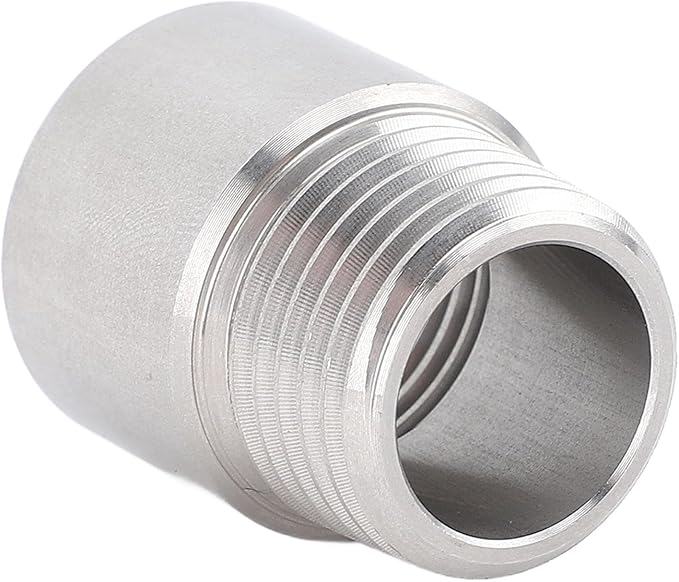 1/2 Inch NPT Male to 1/2 Inch NPT Female Pipe Fitting Adapter, Stainless Steel Pipe Coupler, 304 Stainless Steel Pipe Extension Fitting with Universal Compatibility for Plumbing