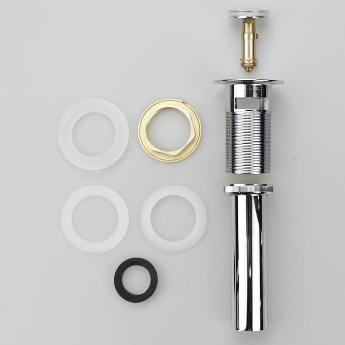 Bathroom Sink Drain,Drain Stopper Bathroom Sink Without Overflow,Pop Up Drain Strainer,Stainless Steel Chrome