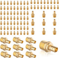 100 PCS EFIELD Pex 1/2 Inch x 1/2 Inch NPT Male Adapters Brass Crimp Fittings, ASTM F1807,(PEX1807266-100PCS)