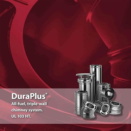 DuraVent 6DP XRB DuraPlus 6 inches Extended Roof Bracket Supports Chimney Stove Pipe for Stability, Mounting Brackets, Adjustable Legs, Metallic