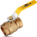 Full Port 1/2 in. Brass Ball Valve – Lead-Free Brass Valve, Female Threaded NPT Connector – Max Pressure, 150 PSI WSP / 600 PSI WOG - 0.50 inch, 1 Pack