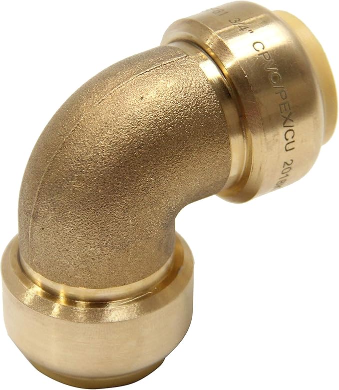 (Pack of 20) EFIELD 1/2 Inch Push Fit Fitting Bundles to Connect Pex, Copper, CPVC -10 PCS Elbow and10 PCS Coupling, with a Disconnect Clip