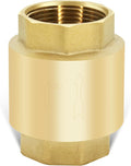 1" NPT Brass Vertical Check Valve, NPT Thread Vertical Lead-Free In-Line Spring Check Valve, Non Return One Way Counterflow Valve to Prevent the Medium Backflow for Oil Water Gas Air DN25