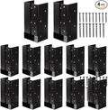 Concealed Joist Hangers, (10-30PCS), 2"x6", 4"x6", 4"x8" with Screws, Outdoor Trim Concealed Flanges, for Beam,Swing, Handrail,Fence (4, 4"x8")