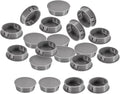 uxcell 1-3/8" Plastic Hole Plugs, 16Pcs Flush Type Panel Round Snap in Fastener Knockout Locking Plugs for Furniture Insert End Caps Panels, Gray