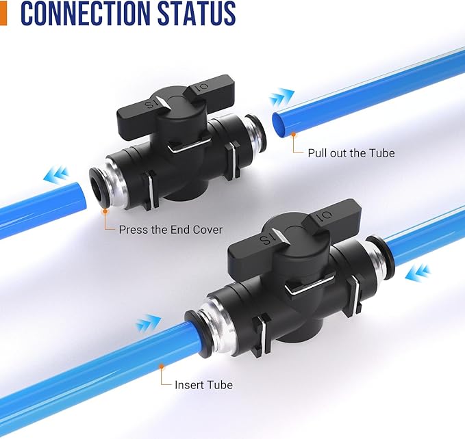 5/16(8mm) Push To Connect Valves,5/16(8mm) Air Valve Pneumatic Quick Push To Connects Fittings,Throttle Flow Speed Control