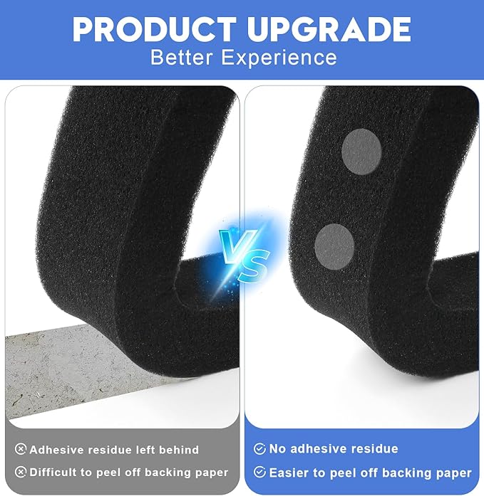 2 Rolls Air Conditioner Window Seal, 1''X1''X 6.5 Ft Non-Adhesive Foam with White Points, Air Conditioner Foam Insulation for Door/Window Seal, Total 13FT