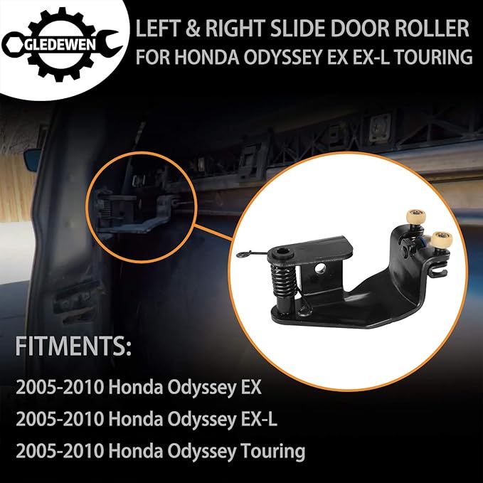 72561-SHJ-A21 72521-SHJ-A21 Slide Door Roller Assembly Fit for 2005-2010 Honda Odyssey EX EX-L Touring, 1 Pair Left & Right Replaces # 924-128, 924-129