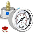 0-200 Psi Low Pressure Gauge, 2" Dial Size, 1/4 NPT Back Mount, Stainless Steel Case for Water Pressure Gauge Test for Water Pipe, HVAC(with Tape)