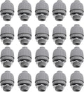 POCREATION 20PCS Liquid Tight Connector, Non Metallic Flexible Electrical Conduit Fittings with 3/4 Inch NPT Interface, for PVC Conduits and Outdoor Lighting Devices