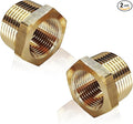 2 Pcs Brass Bushing 1" Male to 3/4" Female, 1" to 3/4" NPT Adapter Hex Brass Reducing Pipe Adapter Fitting Pipe Hose Tube Adapter Convert
