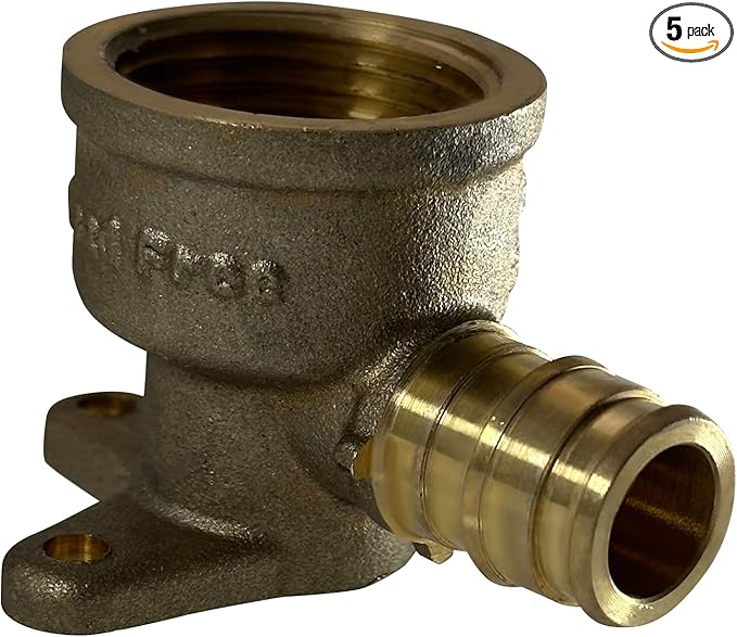 XFITTING Pex A 1/2 Inch x 3/4 Inch Female NPT Drop Elbow, 201-1-3=5XX, 5 Pieces