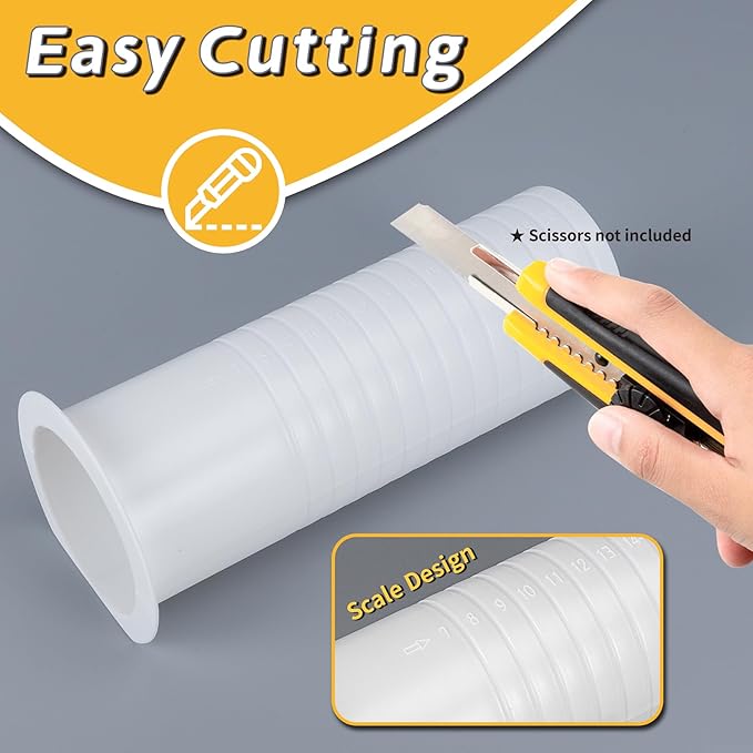 Flamorrow Mini Split Cover Wall Sleeve for Air Conditioning Line Set Covers, AC Sleeve Through Wall for Outside Air Conditioning Line Sets, Pipe Accessories