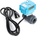 U.S. Solid 3/4” PVC Motorized Ball Valve - Plastic Electrical, US Plug, IP 67, Manual Override, 2 Wire Auto Return, AC 110~230V, Normally Closed