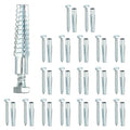 PATIKIL 20 Pcs Drywall Hollow Wall Anchors with Screws 0.31 x 2.48, Steel Dry Wall Anchors Kit for Wooden Concrete Plaster Hinge Hole Repair, Silver (10 x 60mm)