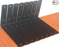 8 Pack - L 9" x H 6" x W1.5, 5mm Thick Black L Shelf Bracket, Iron Shelf Brackets, Metal Shelf Brackets, Floating Shelf, Shelf Supports with Screws