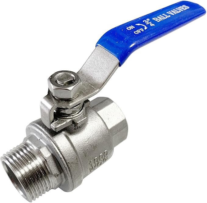 3/4" Male to Female Thread Full Port Ball Valves NPT 304 Stainless Steel for Water Oil Gas WOG1000