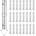 24 Pack Scaffolding Coupling Pin 9" L Heavy Duty Scaffolding Coupling Pin with V Collar Scaffold Connecting Rod Accessories