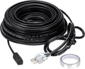 MECCANIXITY 80FT Self-Regulating Water Pipe Heat Tape,5W/Ft 120V Electric Plugs 3 Prong Heating Trace Cable for Metal and Plastic Pipe Freeze Protection Keeps Water Flowing