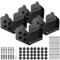 8x8 Post Base, 4Pcs Stainless Steel Adjustable Post Anchor Bracket (Internal 7.8 x 7.5), Adjustable Post Base for Pavilion Deck Porch Handrail Railing Support Decorative Anchor Plate