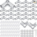 Shimeyao 20 Set 90 Degree Pipe Connector Clamps Pipe Connector Tee Clamp Fittings Bulk Fit OD 19.1 mm Stainless Steel Pipe 1/2" EMT with 2 Wrench 60 PE Adapter Shims Electrical Conduit Fittings
