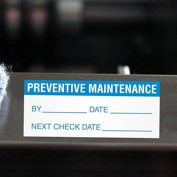 SmartSign Preventive Maintenance Labels by/Date/Next | 1.5" x 0.625" Polyester Vinyl, Pack of 140, Made in USA