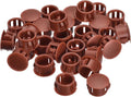 uxcell 14mm(35/64") Plastic Hole Plugs, 36Pcs Flush Type Panel Round Snap in Fastener Knockout Locking Plugs for Furniture Insert End Caps Panels, Red