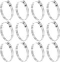 HARFINGTON 12 Pcs Hose Clamp 2-9/16"-3-1/2" (65-89mm) 304 Stainless Steel Adjustable Worm Gear Hose Clamp Assortment Kit for Fuel Line Pipe Plumbing Automotive Tube Mechanical