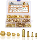 160 PCS Compression Fittings Assortment kit - 4 Sizes (1/4", 3/8", 5/16", 1/2") of Brass Compression Sleeve Ferrule & Insert - Used to Connect Lines for air,Water,Fuel,Oil and inert Gases