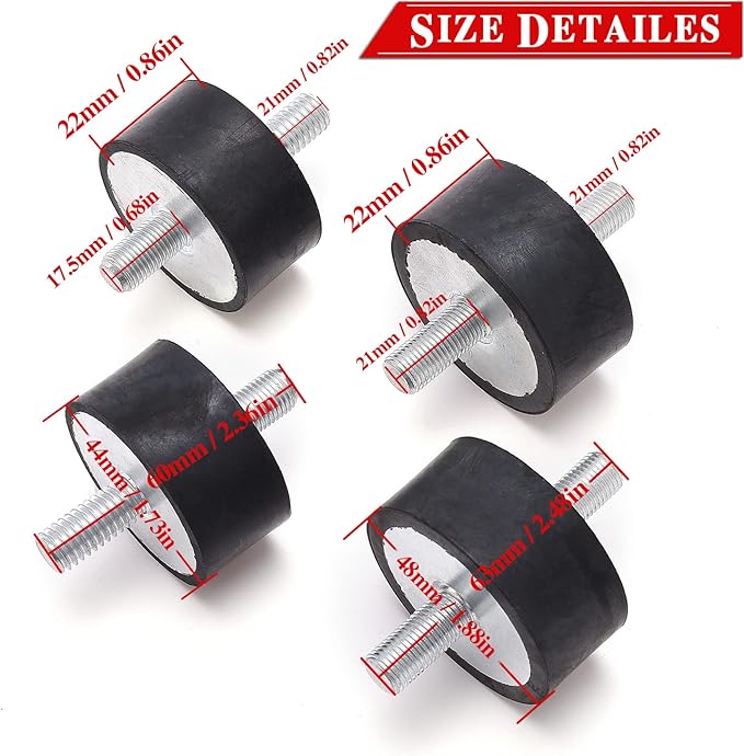 Engine Isolator Mount , for Polaris Sportsman 335 400 450 500 700 800 Rubber Motor mounts Kit Including Front mounts and Rear mounts(4pcs )