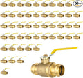1" Press Ball Valve, 50 Pack Shut Off Valves with EPDM O-ring, Quarter Turn Brass Full Port Shut Off Ball Valve for Hot and Cold Water, NSF/ANSI 61 Certified
