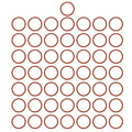 MECCANIXITY Silicone O-Ring 20mm ID 24mm OD 2mm Width Metric VMQ Sealing Gasket Replacement 50A Durometer for Plumbing Compressor Faucets Valves Repair (Red, Pack of 50)