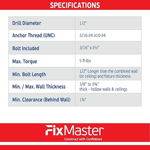 3/16" Heavy Duty Master Toggle-Bolt Strap Anchors (10 Pack) w/ 10 Steel Threaded Studs - 3/16"-24 UNC Fastener Size - Great for TV mounting, 240 lb Holding Strength