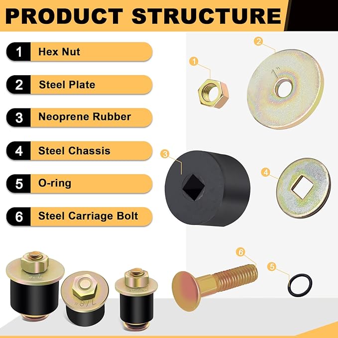 Siptenk 9PCS Freeze Rubber Expansion Plug, 3 Sizes Automotive Rubber Expandable Freeze Plugs 3/4" 7/8" 1" for Engine