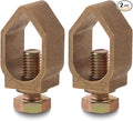 2PCS 5/8-Inch Direct Burial Copper Ground Rod Clamps Grounding Clamp,5/8"