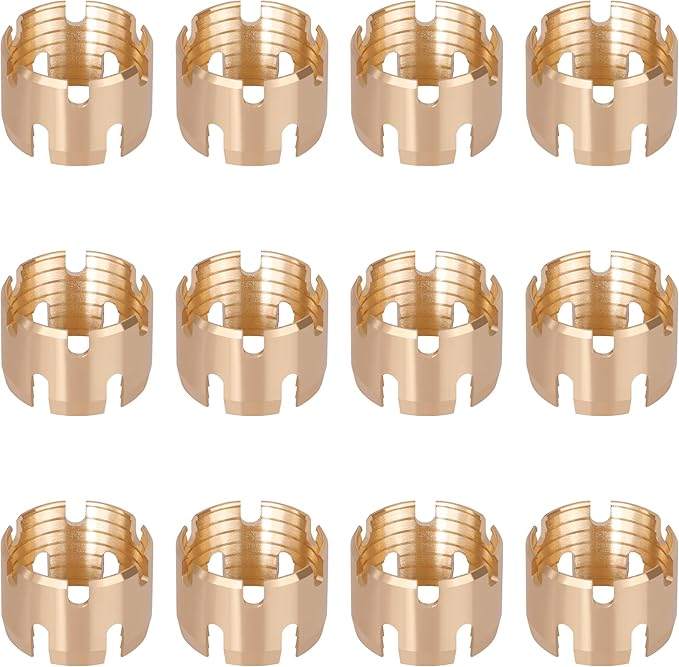 Brass DOT Sleeve Tube for Hose End Connector,1/2" Air Brake Hose End Fitting Repair Tube for Air Hose Braking System (Pack of 12)