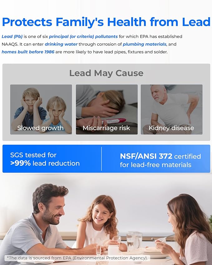 Waterdrop G3P800 Reverse Osmosis System, 800 GPD Fast Flow, NSF/ANSI 42 & 53 & 58 & 372 Certified, 3:1 Pure to Drain, Tankless Under Sink RO Water Filter System, LED Purifier, Smart Faucet