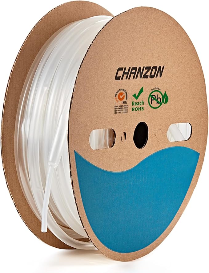 Chanzon 3:1 Ratio - 80ft Roll - Heat Shrink Tubing 3/8" (9.5mm) - Marine Grade Waterproof Adhesive Lined - (25M Total Length) Clear/Transparent Polyolefin Sleeving Wrap Shrinking 3 to 1 Ratio 1pcs