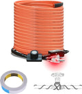 Cupohus Heat Tape for Water Pipes with Thermostat 140FT, Freeze Protection Self-Regulating Heat Trace Cable for Metal, Plastic Home Pipes, Roof and RV, 110-120V