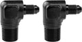 EVIL ENERGY 4AN to 3/8" NPT Male 90 Degree Fitting Adapter Aluminum 2PCS