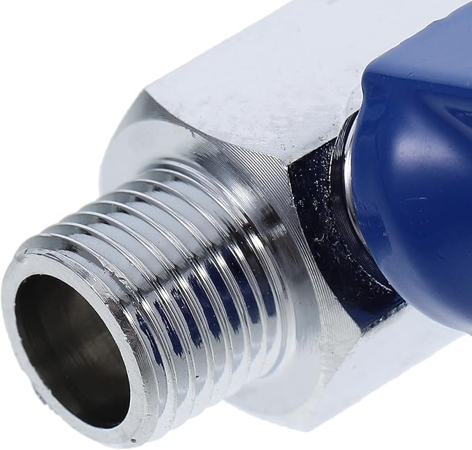 Mini Brass Ball Valve with Threaded Npt Female to Male Ends Compact Pneumatic Shut-off Valve for Plumbing and Industrial Use Brass Construction Space-saving Design Easy Operation