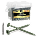 #10 x 3” Deck Screws, 316Pcs Star Drive Wood Screws, Rust Resistant Timber Screws for Timber/Log/Landscaping Wood, T25 Star Bit Included, Green