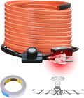 Cupohus Heat Tape for Water Pipes with Thermostat 80FT, Freeze Protection Self-Regulating Heat Trace Cable for Metal, Plastic Home Pipes, Roof and RV, 110-120V